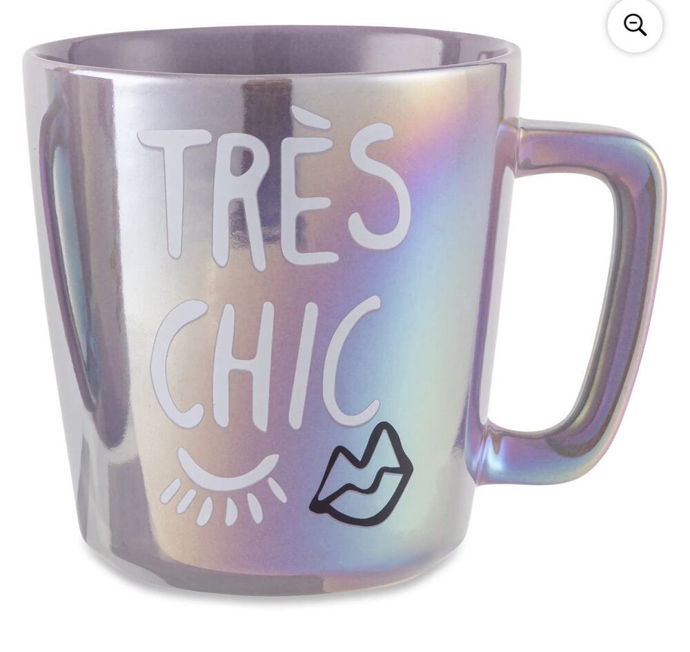 Thyme and Table Tres Chic Purple Pearl Mug 19.6 Fl Oz Stoneware